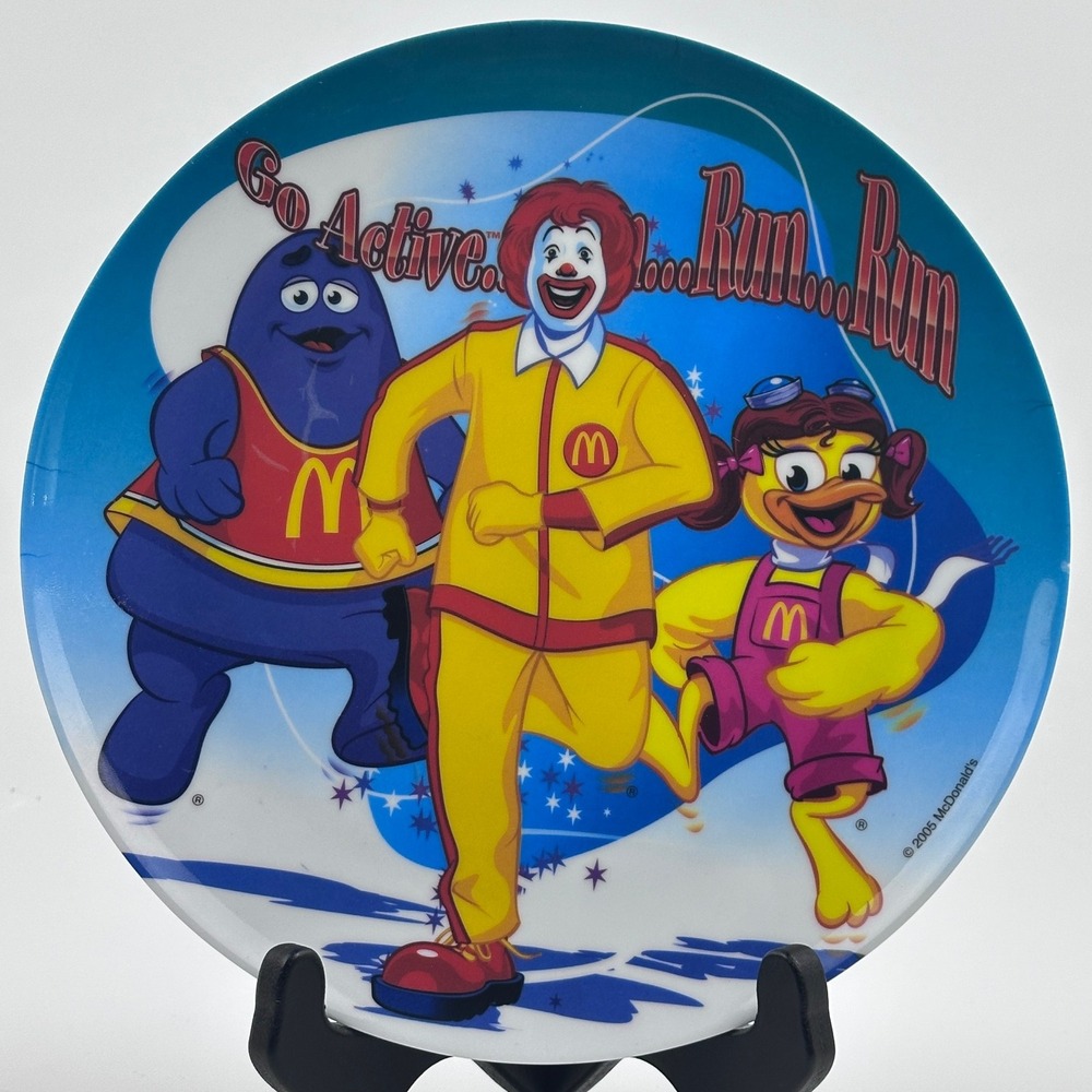 Vintage 2005 2006 McDonald's Melamine Plates Ronald McDonald Grimace Birdie Set